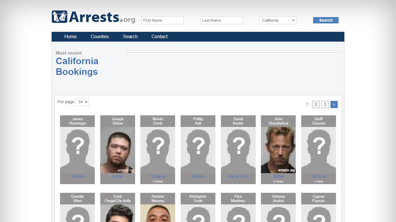 California Arrests and Inmate Search